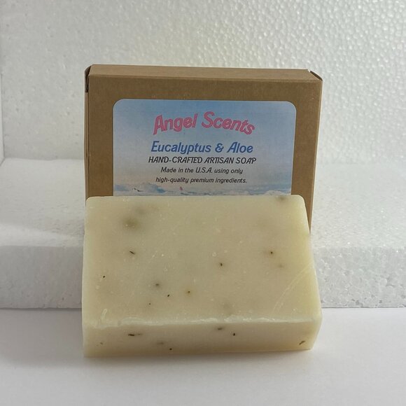 Angel Scents Natural Bar Soaps Other - Eucalyptus & Aloe Natural Bar Soap, single bar